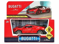 77451 [ST0033088K-W-R]Технопарк. Машина «BUGATTI DIVO» металл. инерц. 10 см (открыв. двери) красный