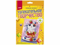 77739 [Амк-020]Алмазная мозаика 14,8*21 см "Клубничный десерт" (неполное заполнение)
