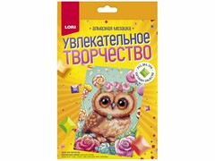 77740 [Амк-021]Алмазная мозаика 14,8*21 см "Совушка" (неполное заполнение)
