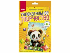 77741 [Амк-022]Алмазная мозаика 14,8*21 см "Милая панда" (неполное заполнение)