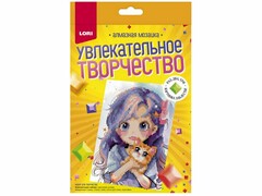 77743 [Амк-024]Алмазная мозаика 14,8*21 см "Домашний любимец" (неполное заполнение)