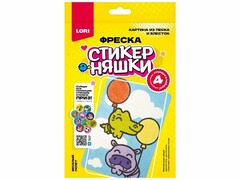 77773 [Кпо-003]Картина из песка и блесток. Фреска «Стикерняшки. Веселый полет»