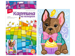77809 [Ркн-070]Картина на картоне с красками 20*28,5 см по номерам. МОДНЫЙ ЩЕНОЧЕК
