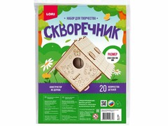 77814 [Фн-050]Конструктор из дерева. Скворечник "Бабочки" 235*136*198 мм 20 дет.