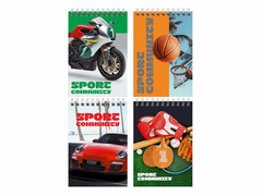 Блокнот А6 40 л клетка BG "Sport community" (гребень)