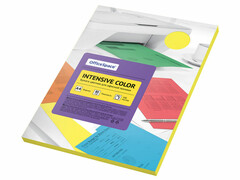 77855 [IC_38227]Бумага цветная для офисной техники А4 100 л OfficeSpace "Intensive Color" желтая