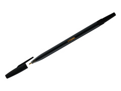 Ручка шариковая СТАММ "049" черный корпус 0,7 мм  ЧЕРНАЯ (50шт/уп)