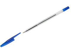 Ручка шариковая СТАММ "333" прозрачный корпус 0,7 мм СИНЯЯ (50шт/уп)