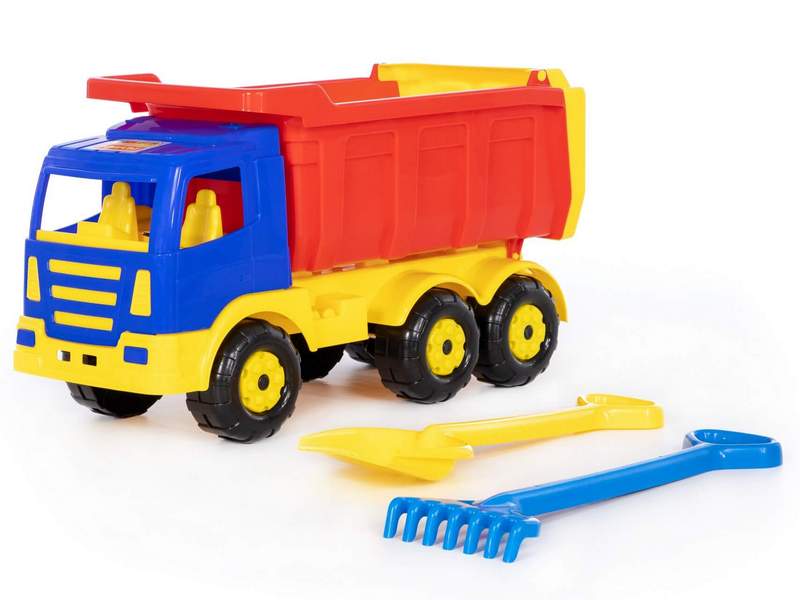 Автомобиль-самосвал "Премиум"+ лопата большая, грабли большие