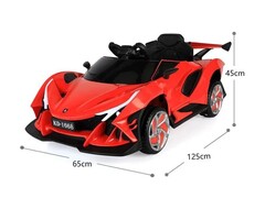 Электромобиль на р/у 1-местный (аккум. 12V, 5Ah, свет, звук, подключение USB+MP3, до 40 кг) КРАСНЫЙ MG9189