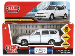 78547 [PRIORAWAG-12-WH]Технопарк. Машина "LADA Priora" металл. инерц. 12 см (открыв. двери, багажник) белый