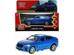78549 [X6-12-BU]Технопарк. Машина «BMW X6» металл. инерц. 12 см (открыв. двери, багажник) синий