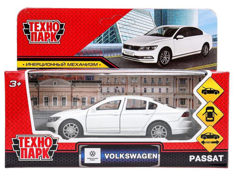 Технопарк. Машина «VOLKSWAGEN PASSAT» металл. инерц. 12 см (открыв. двери, багажник) белый