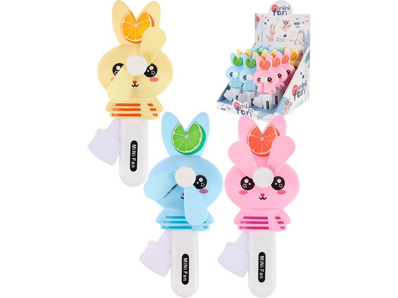 Вентилятор механический "Зайцы" 18 см (12шт/уп) ИК-0957