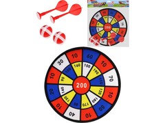 Дартс на липучке 28 см (2 шарика, 2 дротика) в пак. Y22983038