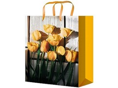 78634 [ПКП-9049]Пакет подарочный «ЖЕЛТЫЕ ТЮЛЬПАНЫ» 26,4*32,7*8 см (глян. лам.)