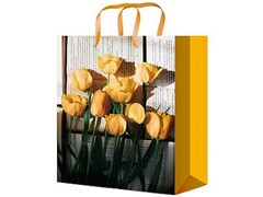 78648 [ПКП-9027]Пакет подарочный «ЖЕЛТЫЕ ТЮЛЬПАНЫ» 11,5*14,5*6 см (глян. лам.)