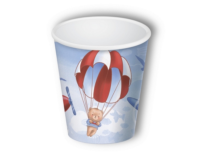 Стаканы бумажные МИШКИ В ПОЛЕТЕ (250 мл, 6 шт) СТ-2117