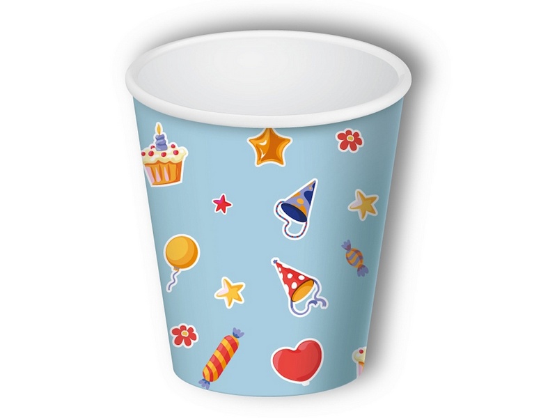 Стаканы бумажные ТОРЖЕСТВО (250 мл, 6 шт) СТ-2119