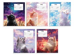 78908 [68536]Тетрадь 24 л КЛЕТКА «МЕЧТЫ КОТА» (мелов. картон, офсет)