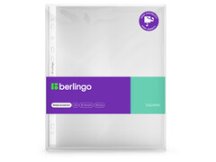 78986 [SPs_A4030]Файлы А4 «Berlingo. Squares» 30мкм с перфорацией рельефная текстура матовые (100шт/уп)