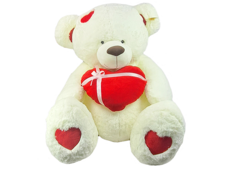 Купить оптом Медведь сердце вельвет 9-2054-80 в Луганске