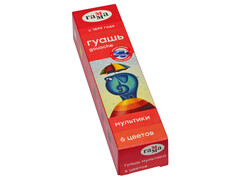 79098 [100222-6]Гуашь Гамма "Мультики" 6 цветов 15 мл