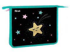 79141 [FT-PP-A50401]Папка А5 для тетрадей Först "Stars" (пластик, на молнии)