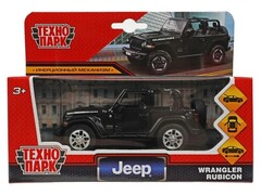 79168 [RUBICON3D-12-BK]Технопарк. Машина «JEEP WRANGLER RUBICON» металл. инерц. 11 см (открыв. двери, багажник) черный