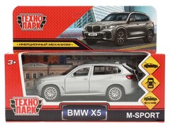 79170 [X5-12-SR]Технопарк. Машина «BMW X5 M-SPORT» металл. инерц. 12 см (открыв. двери, багажник) серебристый