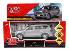 79172 [QX80-12-GY]Технопарк. Машина «INFINITI QX80» металл. инерц. 12,5 см (открыв. двери, багажник) серый