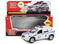 79180 [SB-17-47-NT(P)-WB]Технопарк. Машина «NISSAN terrano ПОЛИЦИЯ» металл. инерц. 12 см (открыв. двери, багажник)
