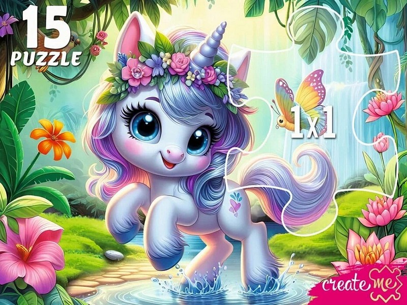 МАКСИ-ПАЗЛЫ 15 элементов. МАЛЕНЬКИЙ ЕДИНОРОГ