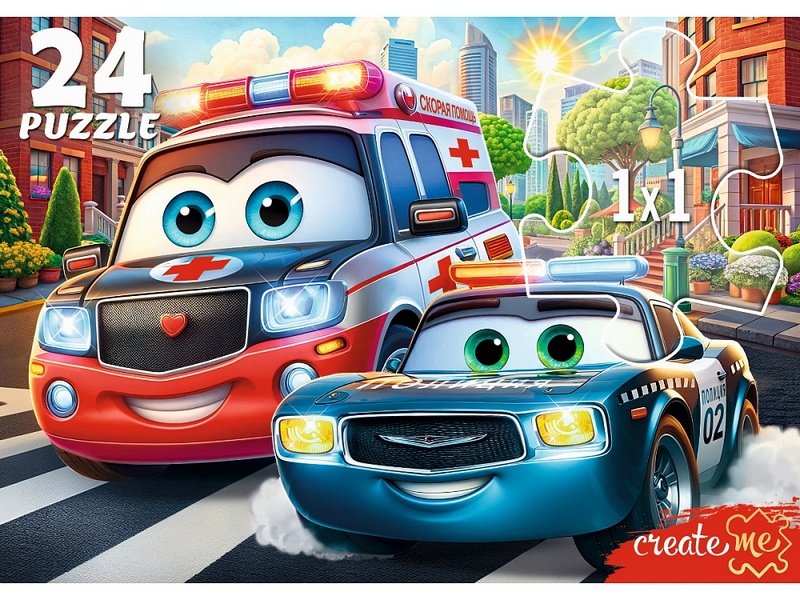 МАКСИ-ПАЗЛЫ 24 элемента. ГОРОДСКИЕ МАШИНКИ-ПОМОЩНИКИ