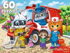 79280 [П60-7736]ПАЗЛЫ 60 элементов. КОТЯТА-СПАСАТЕЛИ №8