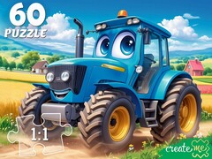 79285 [П60-5992]ПАЗЛЫ 60 элементов. ТРАКТОР В ПОЛЕ