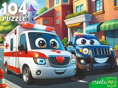 79288 [Ф104-4532]ПАЗЛЫ 104 элемента. ВАЖНЫЙ ТРАНСПОРТ В ГОРОДЕ