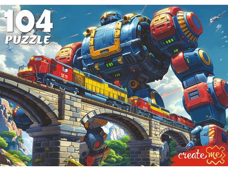 Купить оптом ПАЗЛЫ 104 элемента. ТРАНСФОРМЕР И ПОЕЗД в Луганске