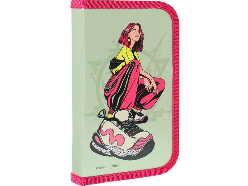 Пенал 1 секция ДЕВУШКА СТАЙЛ 19*11,5 см ПН-1927