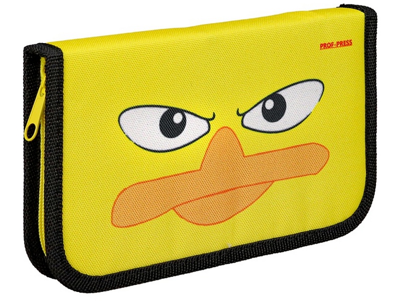 Пенал 1 секция с откид. планкой НЕДОВОЛЬНАЯ УТКА 190*115 мм ПН-3062