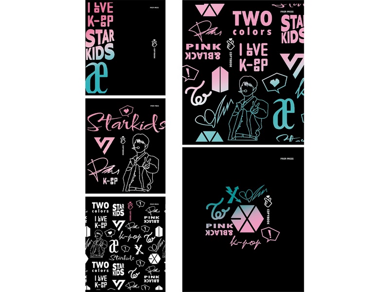 Тетрадь 48 л КЛЕТКА «K-POP» (цвет. мел. обл., мат. лам.)