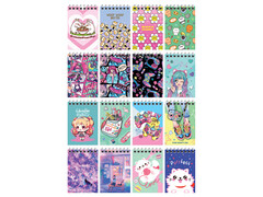 Блокнот А7 40л BG "МИКС для девочек" (гребень, офсет)