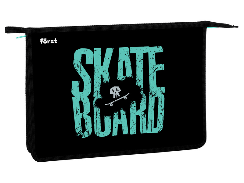 Папка А4  для тетрадей 1 отделение Först "Skateboard" на молнии