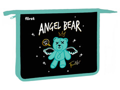 Папка А5 для тетрадей 1 отделение Först "Angel bear" на молнии