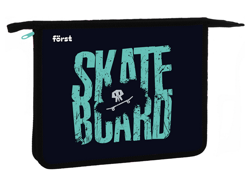 Папка А5 для тетрадей 1 отделение Först "Skateboard" на молнии
