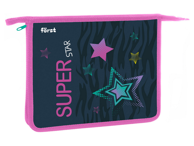 Папка А5 для тетрадей 1 отделение Först "Super star" на молнии