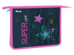 Папка А5 для тетрадей 1 отделение Först "Super star" на молнии