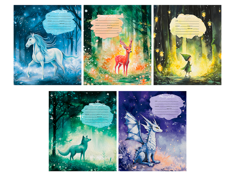 Тетрадь 12л ДОПОЛНИТЕЛЬНАЯ КОСАЯ ЛИНИЯ BG "Сказки"