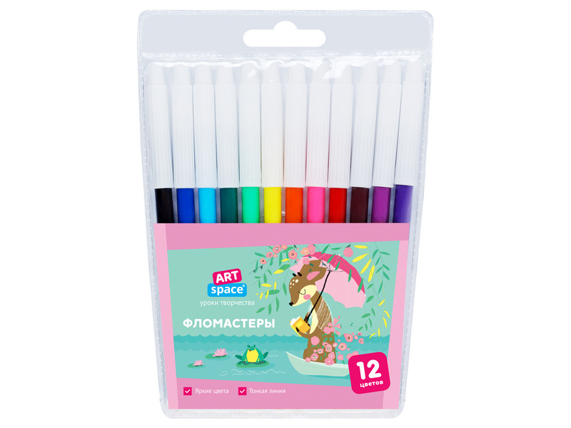 Фломастеры невентилируемые 12 цв. ArtSpace "Рассказы"