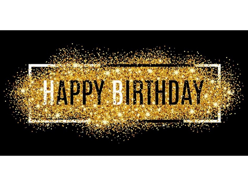 Конверт для денег "Happy Birthday" (золотистый блеск) 1-05-0255